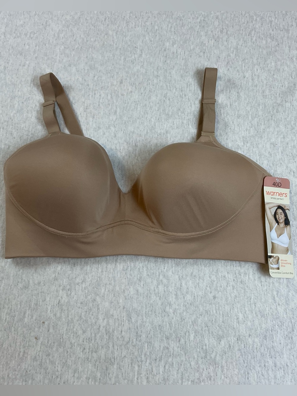 Warners Allover-Smoothing Bliss Convertible Bra 40D wire free lightly lined new